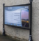 video screen as notice board