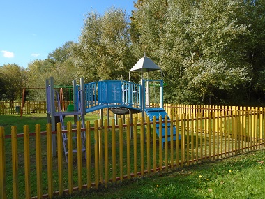 Fenced children's play area