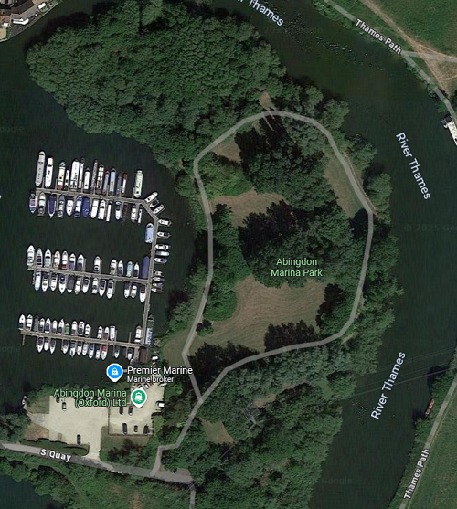 Satalite view of park.